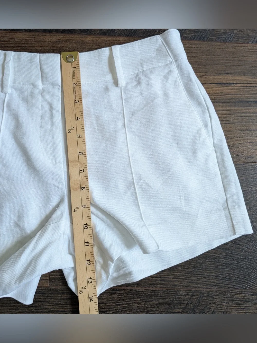 J. Crew Women’s Pintuck Shorts Linen Blend Structured Polished in White Size 2